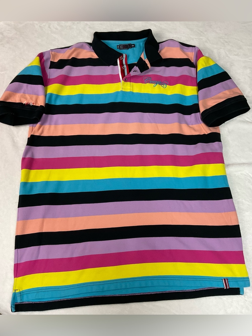 Vintage Coogie Striped Polo Shirt Size XXXL